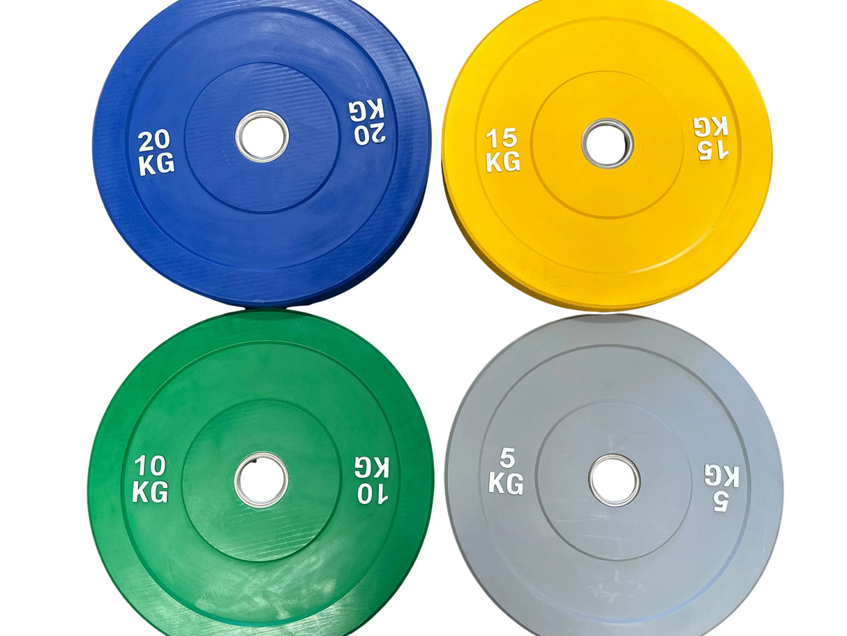 Coloured Olympic Bumper Plates - 100kg kit