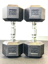 12 Pairs Hex Dumbbells PLUS Dumbbell Rack (390 kg | 2.5kg-30kg | 1.1m 3-tier Rack)