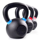 Cast Iron Vinyl Kettlebells (Colour-Marked) 12 Kg