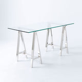 Stainless Steel & Glass Venus Office Desk Table