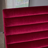 Glorie Garnet/Red Velvet Sofa Accent Chair ArmChair