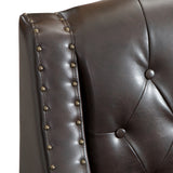 Coogee Bonded Leather Armchair & Ottoman in Brown