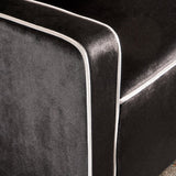Lara Two Tone Tufted Black New Velvet Club Armchair