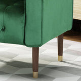 Lewisham Emerald Tufted Velvet Armchair