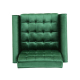 Lewisham Emerald Tufted Velvet Armchair