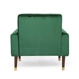 Lewisham Emerald Tufted Velvet Armchair