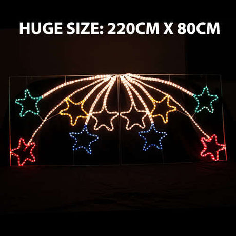 Samland Led Animated 10 Stars Motif Rope Light for Christmas 2.2m