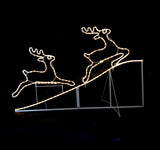Samland Animated Running up Reindeer Rope Light for Christmas Decoration