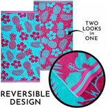 Renee Taylor 2 Pack Jacquard Velour Large Beach Towel 100 x 180 cms Tropicalia