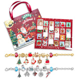 Christmas Advent Calendar 2026 Girls, 24 Days Xmas Countdown Calendar Jewelry Bracelet Set, DIY Bracelets Ornament Christmas Vacation Advent Calendar, Christmas Gift Set for Girls Boys Kids Women