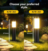 solar lawn lights, stainless steel outdoor lights, 3-LED garden lights, waterproof outdoor lights, modern outdoor lighting, cylindrical solar lights, Australian outdoor lights - Silver white light - Size 2PCS