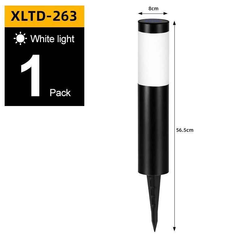 solar lawn lights, stainless steel outdoor lights, 3-LED garden lights, waterproof outdoor lights, modern outdoor lighting, cylindrical solar lights, Australian outdoor lights - Silver white light - Size 2PCS
