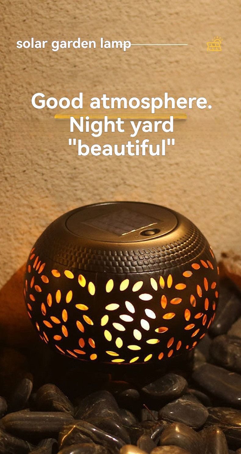 solar table lamp, outdoor metal lamp, IP65 lamp, ambient projection light, garden night light, bedroom decor lamp, party lighting, Australian outdoor decor - Black - Size 2PCS