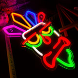 neon wall light, acrylic neon light, colourful neon tube, USB powered light, dimmable wall light, home decor lighting, ambient lighting, Australia decor, modern wall art, LED neon sign