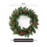 Christmas wreath, artificial wreath, red berries, pine cones, 30CM wreath, Christmas decoration, festive home decor, wreath for door, holiday centrepiece - White - Size 30CM