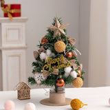 mini desktop Christmas tree, flocked pink Christmas tree, Christmas tree set, Christmas decorations, DIY Christmas tree, Christmas gift, office Christmas decor, festive tabletop tree - Christmas - Size 1