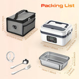 Electric Heating Insulated Lunch Box | 304 Stainless Steel Portable Insulated Storage Container, Suitable for Office, Camping, Picnics | Compact Insulated Food Container with Charging Function, No Water Needed(white)