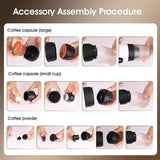 Black Portable Electric Coffee Grinder Compact Coffee Bean Grinder Fresh Coffee