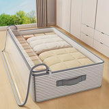 Large Storage Organizer Bag - Made from heavy-duty non-woven fabric with transparent windows, multi-layer clothing storage box suitable for wardrobes, under-bed, and travel. （L）