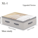 Large Storage Organizer Bag - Made from heavy-duty non-woven fabric with transparent windows, multi-layer clothing storage box suitable for wardrobes, under-bed, and travel. （XL）