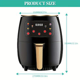 "5L Intelligent Touch · Healthy Fresh Cooking Air Fryer (Pre-set Menu / 360° Hot Air / No Oil Light Car)"