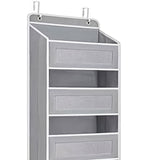 Storage Marvel in Black & Gray — 3-Tier Over-the-Door Organizer with 3 Large Pockets. Sturdy and Anti-Tip Design for Strong Load-Bearing. A Neat Solution for Bedroom, Bathroom & Storage Room.(BLACK)