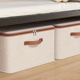 25L Double Zipper Storage Box with Faux Leather Handles | Large Capacity Lidded Basket, Perfect for Storing Clothes, Bedding, and Moving — Ideal for Bedrooms, Dorms, Studies, Wardrobes, Laundry Baskets, Shelf Bins, and Storage Racks.