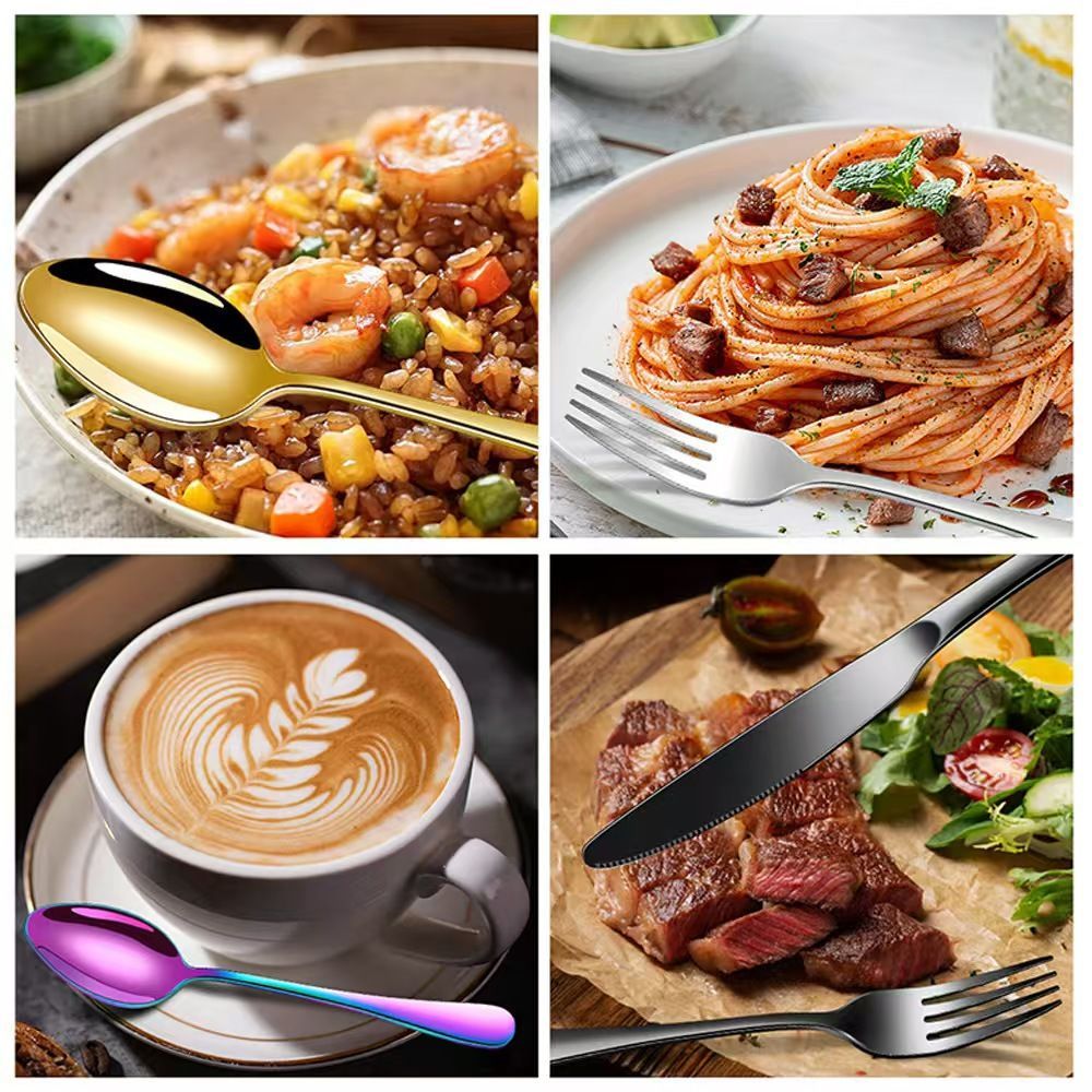 western cutlery set, steak knife and fork set, stainless steel cutlery, gift set for dining, 16-piece cutlery, Australian dining, steak knives Australia, premium cutlery set, gift for couples, housewarming gift - Black - Size 16 -piece set