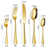 western cutlery set, steak knife and fork set, stainless steel cutlery, gift set for dining, 16-piece cutlery, Australian dining, steak knives Australia, premium cutlery set, gift for couples, housewarming gift - Gold - Size 16 -piece set