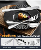 western cutlery set, steak knife and fork set, stainless steel cutlery, gift set for dining, 16-piece cutlery, Australian dining, steak knives Australia, premium cutlery set, gift for couples, housewarming gift - Rose gold - Size 16 -piece set
