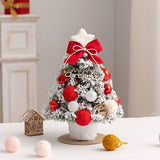 mini desktop Christmas tree, flocked pink Christmas tree, Christmas tree set, Christmas decorations, DIY Christmas tree, Christmas gift, office Christmas decor, festive tabletop tree - Christmas - Size 2