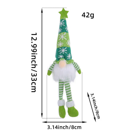 Christmas decoration, knitted forest man, sitting Christmas ornament, Christmas lights, festive decor, holiday decor, Australian Christmas, indoor Christmas decoration, covered outdoor decoration, LED decoration - socks - Size 3PCS