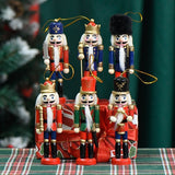 Nutcracker Soldier Figurine Set, Christmas Decorations, Birthday Gift, Hand-painted Nutcrackers, Holiday Decor, Australian Christmas Decor, Kids Gift, Figurine Collection, Festive Home Decor - Red - Size 12pcs