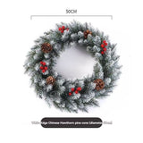Christmas wreath, artificial wreath, red berries, pine cones, 30CM wreath, Christmas decoration, festive home decor, wreath for door, holiday centrepiece - White - Size 30CM