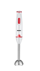 NIRVA Hand Blender, 400W hand blender, 2 blade immersion blender, low noise stick blender, milk frother, baby food blender, smoothie maker, kitchen blender Australia, quiet hand blender, ergonomic blender - White - Size A set of stainless steel