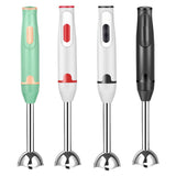 NIRVA Hand Blender, 400W hand blender, 2 blade immersion blender, low noise stick blender, milk frother, baby food blender, smoothie maker, kitchen blender Australia, quiet hand blender, ergonomic blender - White - Size A set of stainless steel