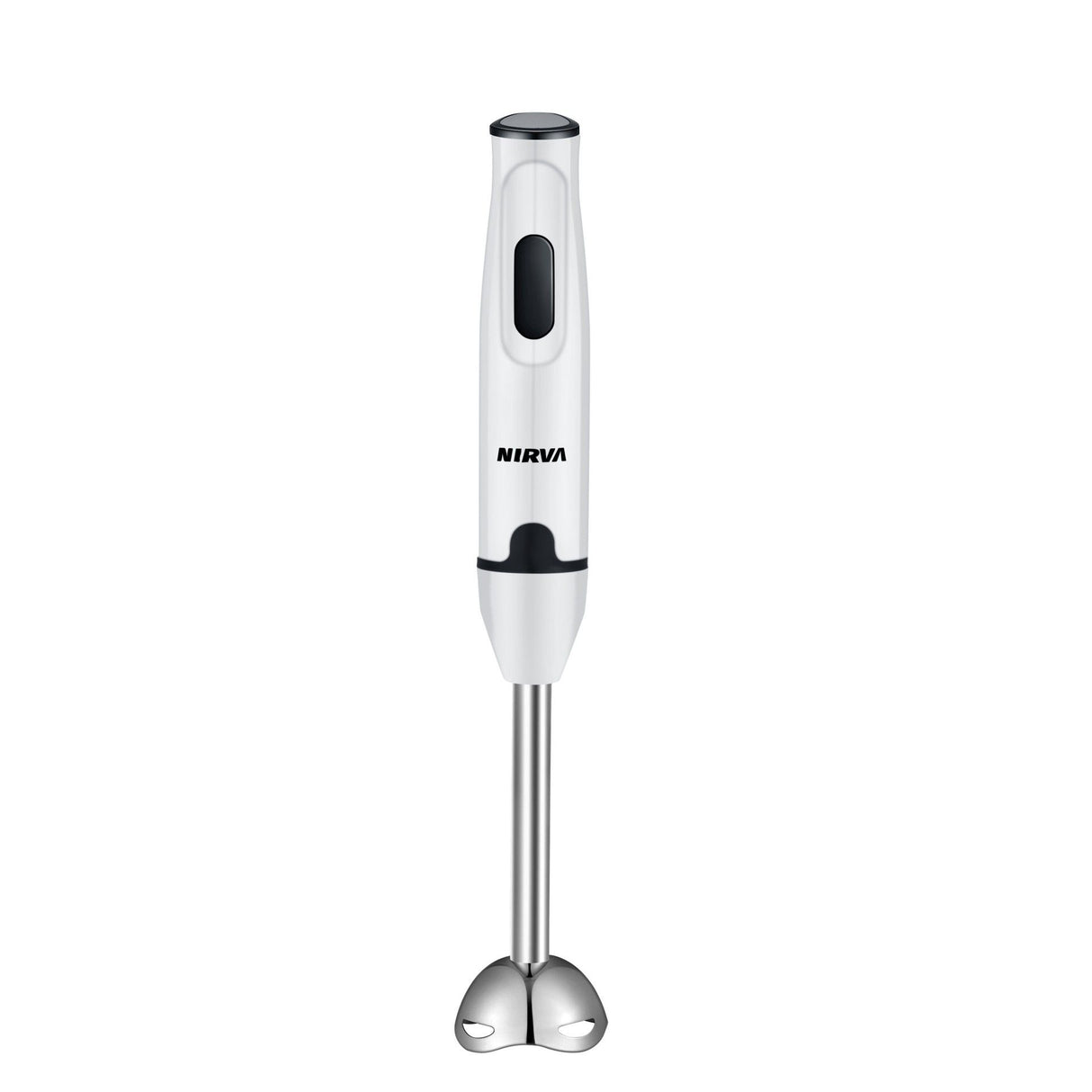 NIRVA Hand Blender, 400W hand blender, 2 blade immersion blender, low noise stick blender, milk frother, baby food blender, smoothie maker, kitchen blender Australia, quiet hand blender, ergonomic blender - White - Size A set of stainless steel