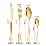 24-Piece Stainless Steel Tableware Set, Mirror-Polished Steak Knife, Fork, and Spoon Cutlery—Rose Gold