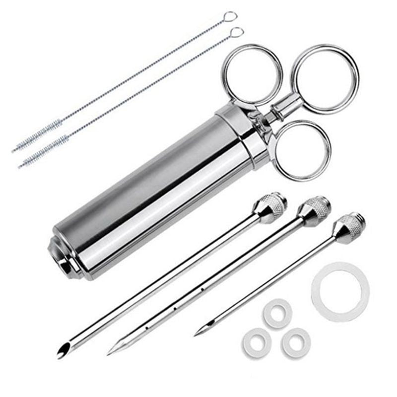 Stainless Steel Meat Injector Marinade Injector for Grilling Yellow