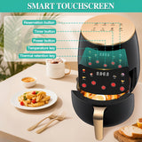 "5L Intelligent Touch · Healthy Fresh Cooking Air Fryer (Pre-set Menu / 360° Hot Air / No Oil Light Car)"