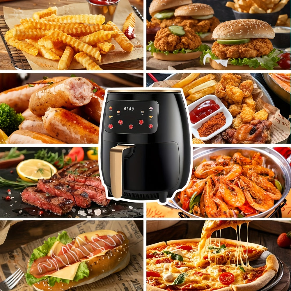 "5L Intelligent Touch · Healthy Fresh Cooking Air Fryer (Pre-set Menu / 360° Hot Air / No Oil Light Car)"