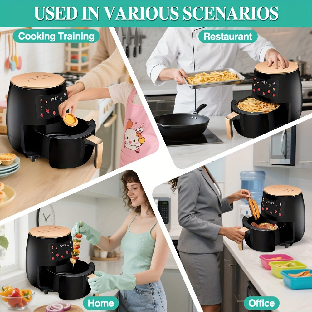 "5L Intelligent Touch · Healthy Fresh Cooking Air Fryer (Pre-set Menu / 360° Hot Air / No Oil Light Car)"