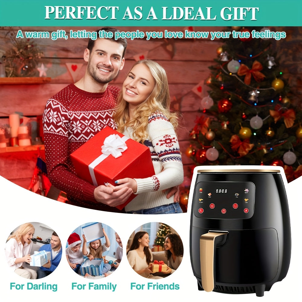 "5L Intelligent Touch · Healthy Fresh Cooking Air Fryer (Pre-set Menu / 360° Hot Air / No Oil Light Car)"