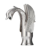 Swan-Shaped Bathroom Faucet – Single-Handle Single-Hole Sink Faucet, Deck-Mounted, Short Model, Elegant Vanity Faucet for Bathroom - Silver - Size 19cm