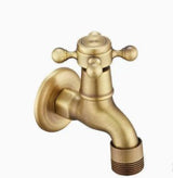 Antique Brass Faucet for Garden Hose, Fence, Bathroom & Outdoor Use – Durable and Stylish Faucet Accessory, Perfect for Home and Gardening - Bronze - Size Long style3