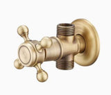 Antique Brass Faucet for Garden Hose, Fence, Bathroom & Outdoor Use – Durable and Stylish Faucet Accessory, Perfect for Home and Gardening - Bronze - Size Split Spray Gun Kit