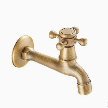 Antique Brass Faucet for Garden Hose, Fence, Bathroom & Outdoor Use – Durable and Stylish Faucet Accessory, Perfect for Home and Gardening - Bronze - Size Split Spray Gun Kit