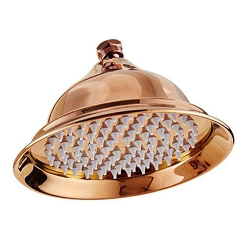 8 Inch Round Alloy Rain Shower Head – High Pressure Rainfall Showerhead for Bathroom, Universal Fit, Easy Installation - Bronze - Size 8in