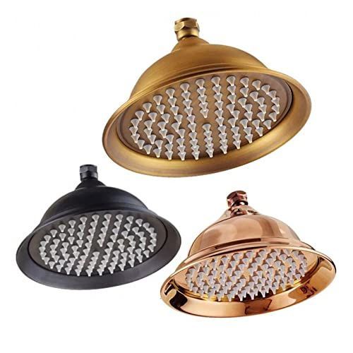 8 Inch Round Alloy Rain Shower Head – High Pressure Rainfall Showerhead for Bathroom, Universal Fit, Easy Installation - Silver - Size 8in