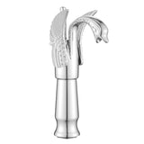 Swan-Shaped Single-Handle Single-Hole Vessel Faucet – Deck-Mounted Bathroom Sink Faucet, Tall Model, Elegant Vanity Faucet - Gold - Size 33cm